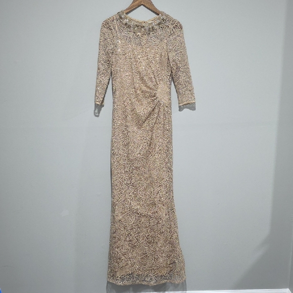 Rickie Freeman for Teri Jon Dresses & Skirts - Teri Jon Mother of the Bride Embellished 3/4 Sleeve Lace Gown Rickie Freeman 10